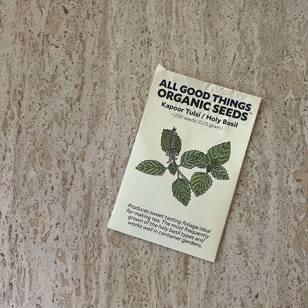 All Good Things Organic Kapoor Tulsi Holy Basil Seeds